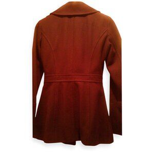 MICHAEL KORS Deep Plum Double-Breasted Peacoat XS